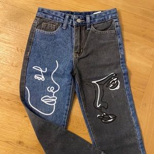 COPY - ✨NWOT✨ Shein Girls Zipper Fly Colorblock Jeans